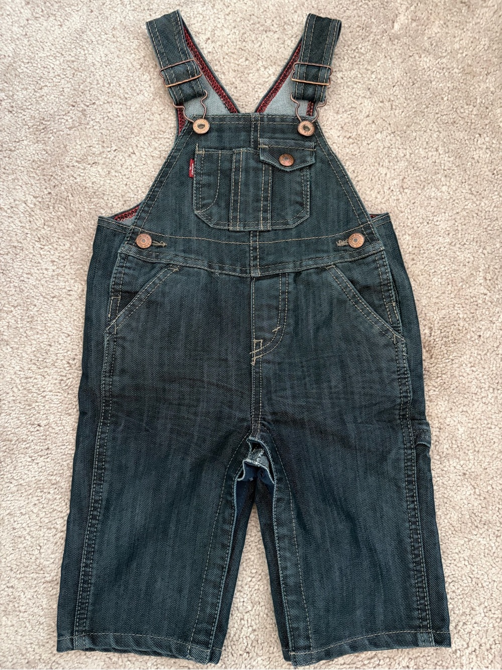Levi's Dark Blue Denim Kids Overalls